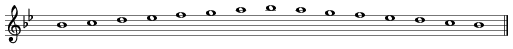 Bflat-major scale