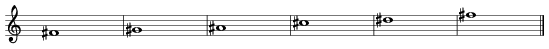 Fsharp-major-pentatonic scale